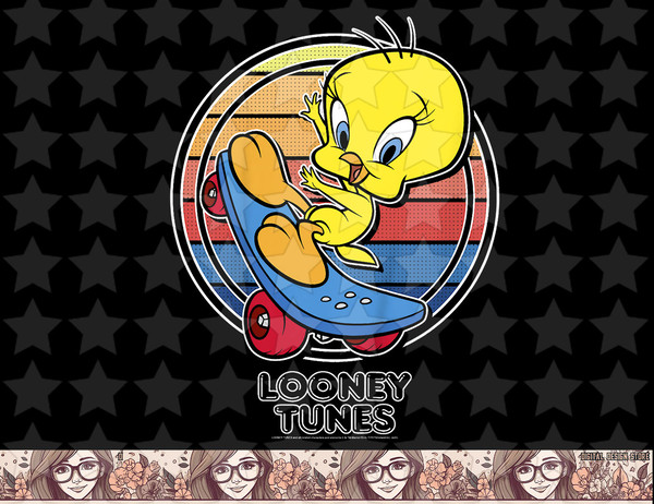 Kids Looney Tunes Tweety Bird Skate Portrait png, sublimation, digital download .jpg
