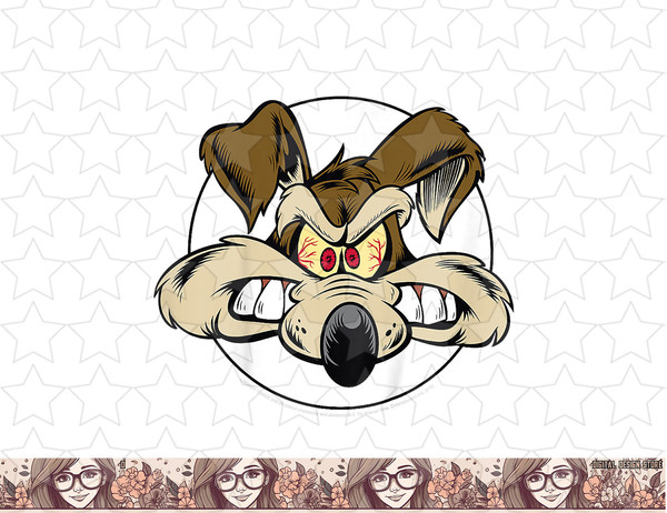 Kids Looney Tunes Wile E. Coyote Angry Big Face png, sublimation, digital download .jpg