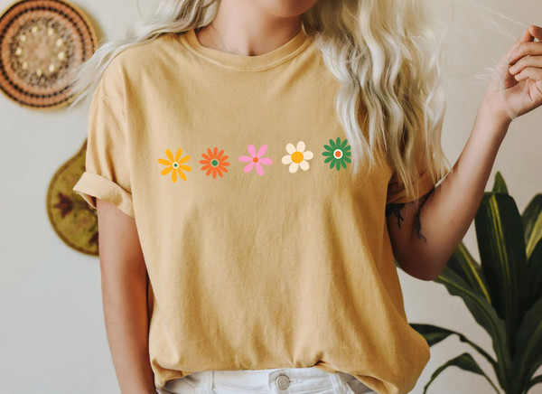 Daisy Womens Shirt, Wildflower Shirt, Spring Daisy Lover Shirt, Oversized Gift Shirt, Hippie Flower Tee, Vacation Mother Day - 5.jpg