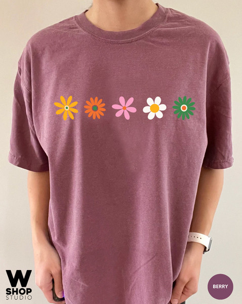 Daisy Womens Shirt, Wildflower Shirt, Spring Daisy Lover Shirt, Oversized Gift Shirt, Hippie Flower Tee, Vacation Mother Day - 7.jpg