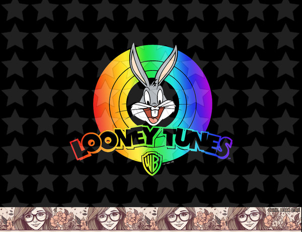 Looney Tunes Bugs Bunny Rainbow Logo png, sublimation, digital download .jpg