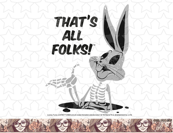 Looney Tunes Bugs Bunny Thats All Folks png, sublimation, digital download .jpg