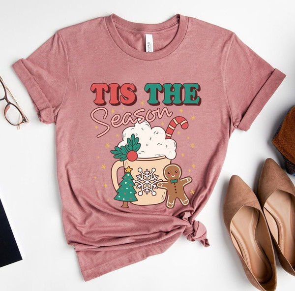 Tis the season Christmas T shirt, cute Coffee chritmas tee, Christmas tee, holiday apparel, Holiday apparel, Womens graphic tee - 1.jpg