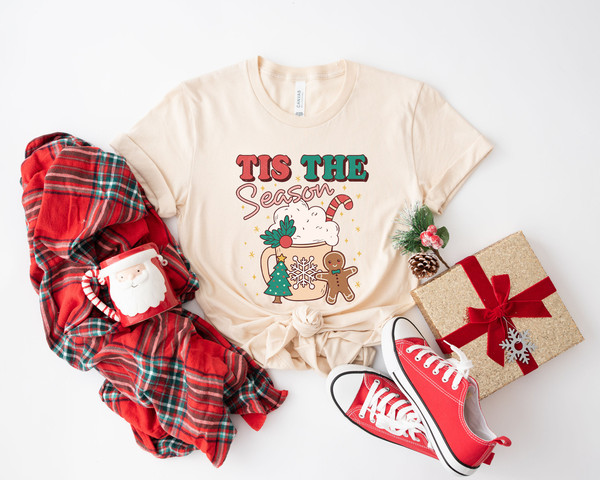 Tis the season Christmas T shirt, cute Coffee chritmas tee, Christmas tee, holiday apparel, Holiday apparel, Womens graphic tee - 2.jpg