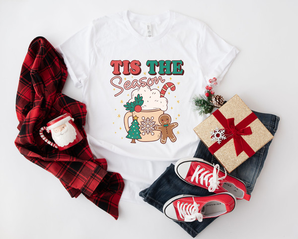 Tis the season Christmas T shirt, cute Coffee chritmas tee, Christmas tee, holiday apparel, Holiday apparel, Womens graphic tee - 6.jpg