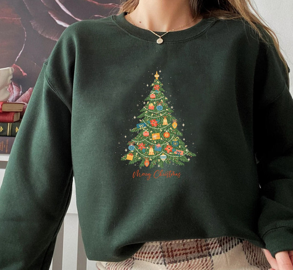 Womens Christmas Sweatshirt, Christmas Sweater, Christmas Crewneck, Christmas Tree Sweatshirt, Holiday Sweaters for Women, Winter Sweatshirt - 1.jpg