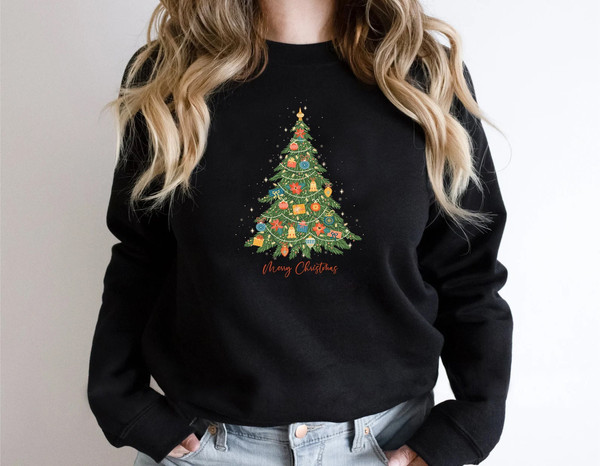 Womens Christmas Sweatshirt, Christmas Sweater, Christmas Crewneck, Christmas Tree Sweatshirt, Holiday Sweaters for Women, Winter Sweatshirt - 2.jpg
