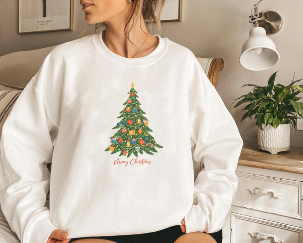 Womens Christmas Sweatshirt, Christmas Sweater, Christmas Crewneck, Christmas Tree Sweatshirt, Holiday Sweaters for Women, Winter Sweatshirt - 4.jpg