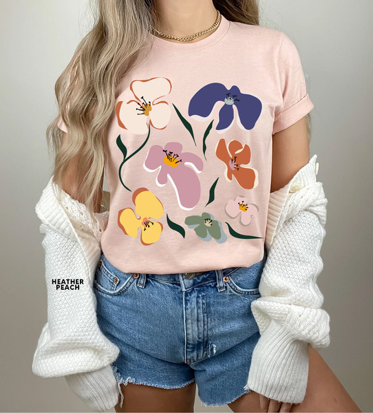 Flower Shirt, Gift For Her, Flower Shirt Aesthetic, Floral Graphic Tee, Floral Shirt, Flower T-shirt, Wild Flower Shirt, Wildflower T-shirt - 5.jpg