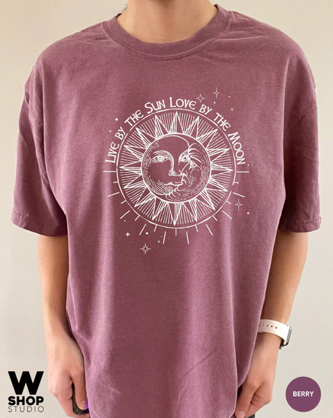 Sun Moon Stars Tee, Celestial Tee, Graphic Tee, Sun Shirt, One with the Sun, Boho Shirt, Vintage Tee, Mystical Tee, Oversized Bohemian - 8.jpg