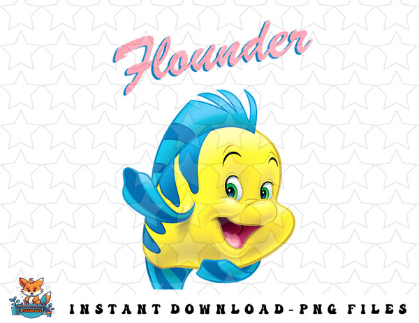 Disney The Little Mermaid Flounder Big Wave png, sublimation, digital download.jpg