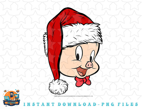 Looney Tunes Christmas Porky Pig Big Face png, sublimation, digital download.jpg
