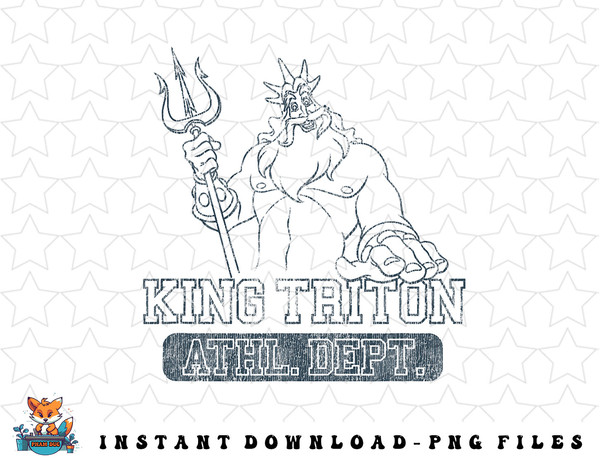 Disney The Little Mermaid King Triton Athletic Collegiate png, sublimation, digital download.jpg