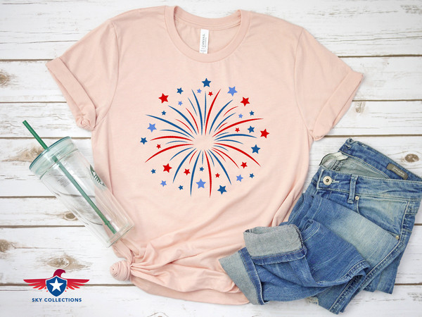 Fireworks Shirt, Patriotic Shirt, 4th of July Shirt, American Flag Shirt, Fourth of July, USA Flag Shirt, Family Shirt, Stars and Stripes - 4.jpg