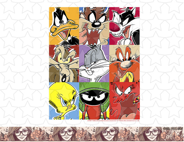 Looney Tunes Group Shot Comic Box Up png, sublimation, digital download .jpg