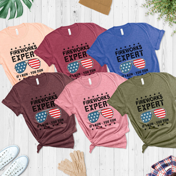 Fireworks Expert Shirt, American Flag Sunglasses, 4th Of July Shirt, Memorial Day Tshirt, Fourth Of July, Independence Day, Firework Shirt - 1.jpg