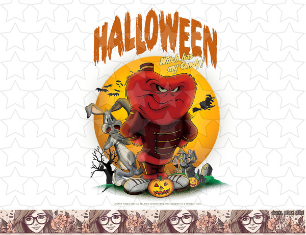 Looney Tunes Halloween Gossamer & Bugs Witch Has My Candy png, sublimation, digital download .jpg