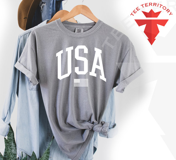 Comfort Colors USA Tshirt, 4 of July Tshirt, USA Flag Tshirt, USA Shirt for 4of July, Independent Day Shirt, Big Letter Usa Shirt, Retro Usa - 4.jpg