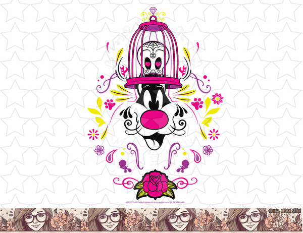 Looney Tunes Halloween Sylvester & Tweety Sugar Skull png, sublimation, digital download .jpg