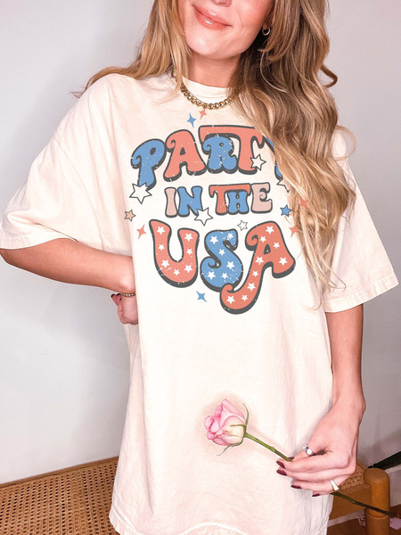 Comfort Colors® Retro Party in the USA Graphic Tee, Comfort Colors 4th of July Graphic Tee, Party in the USA Graphic Tee, USA Comfort Colors - 4.jpg