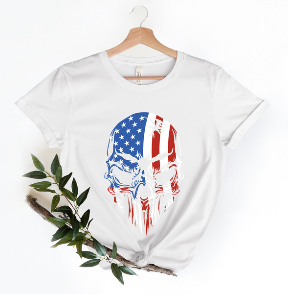 4th of July Skull Shirt,Freedom Shirt,Fourth Of July Shirt,Patriotic Shirt,Independence Day Shirts,Patriotic Family Shirts,Leopard Skull Tee - 3.jpg