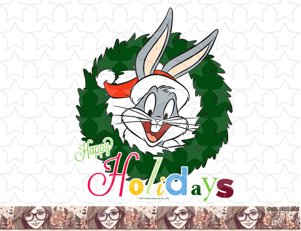 Looney Tunes Holiday Bugs Bunny png, sublimation, digital download .jpg