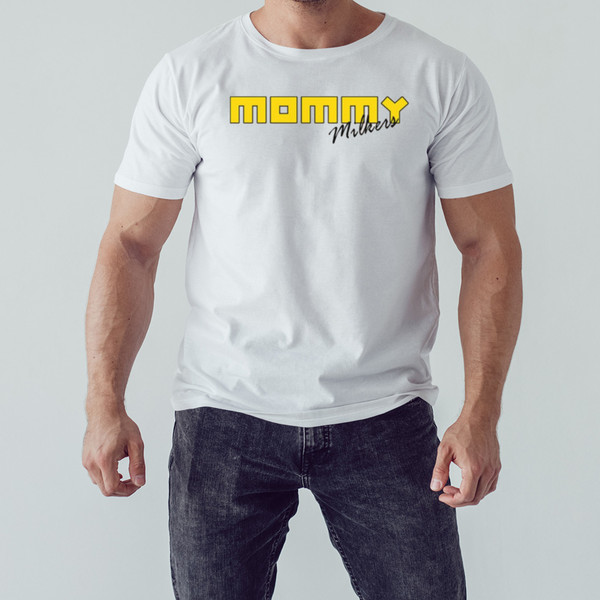 Mommy Milkers Yellow Logo Shirt, Unisex Clothing, Shirt For Men Women, Graphic Design, Unisex Shirt