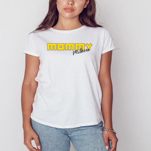 Mommy Milkers Yellow Logo Shirt, Unisex Clothing, Shirt For Men Women, Graphic Design, Unisex Shirt