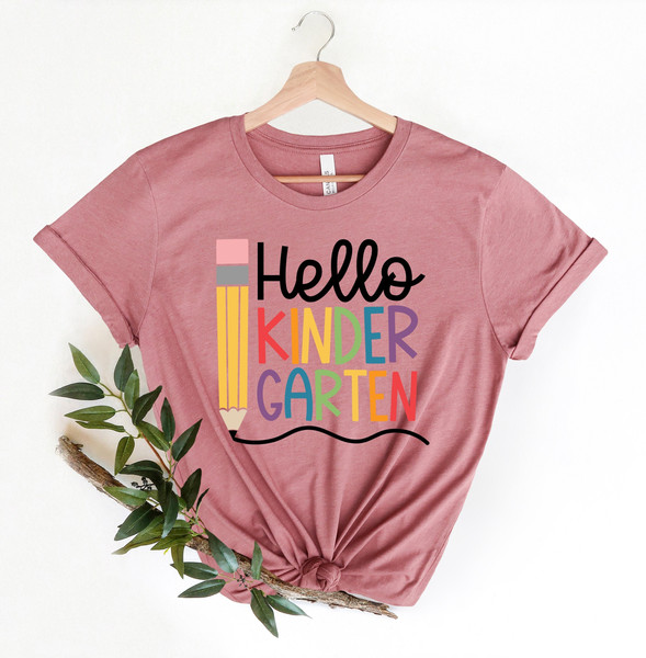 Hello Kindergarten Shirt  Kindergarten Teacher Shirt, First Day of School Shirt, Back To School Shirt, First Grade Shirts, Students Shirt - 1.jpg