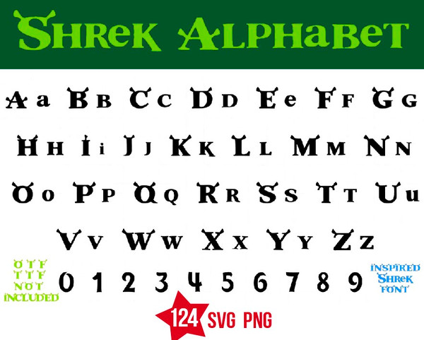 Shrek SVG, Shrek PNG files, svg for cricut, shrek font, shrek clipart,  clipart donkey svg, Instant Download