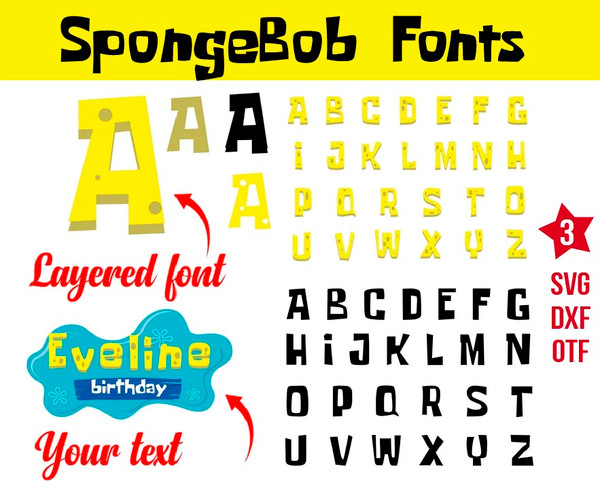 SpongeBob font svg