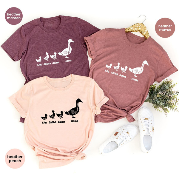 Custom Mothers Day Shirt, Cute Duck Mom Shirt, Personalized Mom Gifts, Duck Mama Kids TShirt, Mothers Day Gifts, Customizable Mom Sweatshirt - 2.jpg