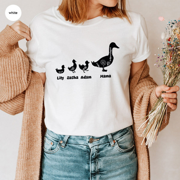 Custom Mothers Day Shirt, Cute Duck Mom Shirt, Personalized Mom Gifts, Duck Mama Kids TShirt, Mothers Day Gifts, Customizable Mom Sweatshirt - 4.jpg