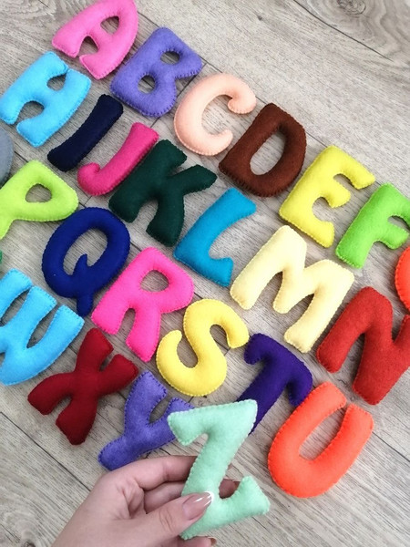 Felt Stuffed Alphabet, Felt Letters for Kids, Educational Toy 