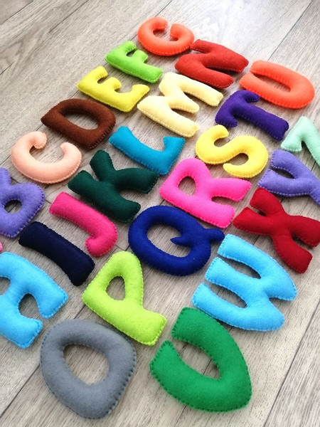 English alphabet for kids Soft letters from felt Soft Alphab