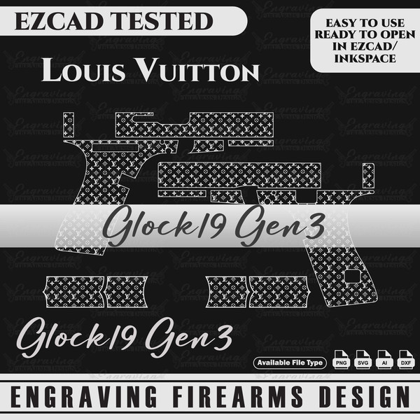 Engraving Firearms Deisign Louis Vuitton- Glock 19 G3 - Inspire Uplift