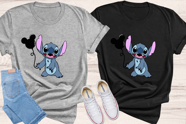 STITCH BALLOON SHIRT - Disneyworld Family Shirts , Disneyland Shirts, Stitch Magic Balloons ,Kids Disneyworld Shirts,Baby Yoda Disney Ears - 5.jpg