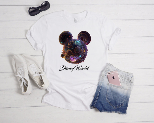 Disneyworld Shirts, Mickey Galaxy Space Shaped Modern Art, Disney Shirt, Disney Gift for Kids, Mickey Disney Shirts Family, Disneyworld tee - 3.jpg