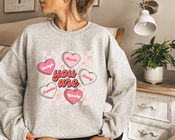 Cute Valentines Sweatshirt, Be Mine Sweatshirt, Valentines Day, Conversation Hearts Shirt, I Love You Shirt, Heart Candy Shirt, Couple Shirt - 2.jpg