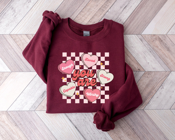 Cute Valentines Sweatshirt, Be Mine Sweatshirt, Valentines Day, Conversation Hearts Shirt, I Love You Shirt, Heart Candy Shirt, Couple Shirt - 4.jpg