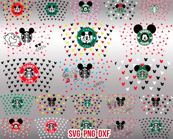 Starbucks Wrap Disney Mickey coffe24oz SVG