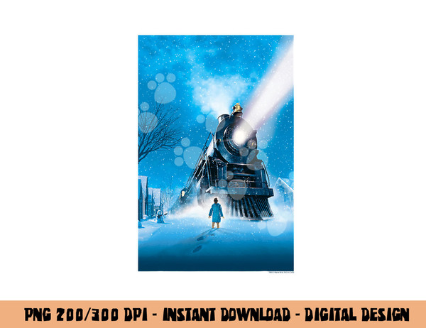 The Polar Express Train Poster  png, sublimation .jpg