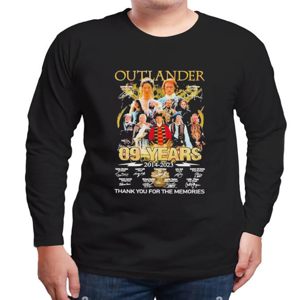 Outlander 09 Years 2014-2023 Thank You For The Memories signatures Shirt, Shirt For Men Women, Graphic Design