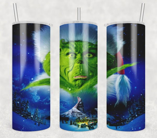 Grinch  Tumbler 2 File Png  Halloween Tumbler Png  20 oz Skinny Tumbler Sublimation  Tumbler Design Png.jpg