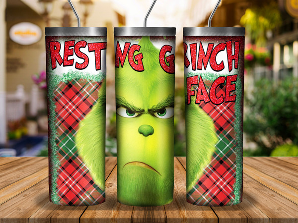 Grinch Christmas Glitter Tumbler png, Merry christmas Gift, Skinny Tumbler wrap 20 oz PNG, Digital download, Sublimation png.jpg