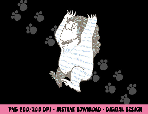 Where the Wild Things Are Striped Monster  png, sublimation .jpg