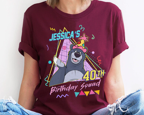 Custom Disney The Jungle Book Birthday Matching Tee  Personalized Disney Birthday Shirt  Mowgli Baloo Shere Khan  Birthday Squad T-shirt - 4.jpg