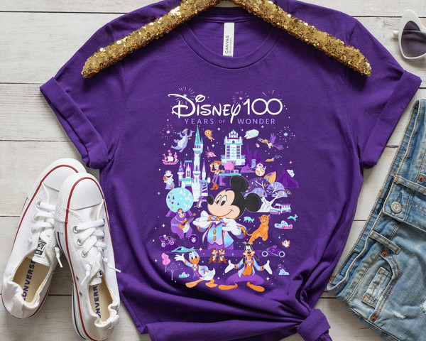 Disney 100 Years Of Wonder Mickey and Friends Shirt  Disney Platinum Celebration T-shirt  Disney 100th Anniversary  Disneyland Trip - 1.jpg