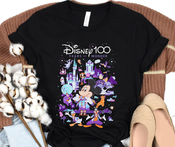 Disney 100 Years Of Wonder Mickey and Friends Shirt  Disney Platinum Celebration T-shirt  Disney 100th Anniversary  Disneyland Trip - 3.jpg