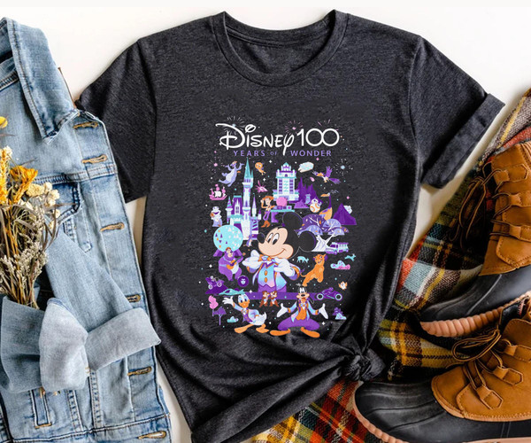 Disney 100 Years Of Wonder Mickey and Friends Shirt  Disney Platinum Celebration T-shirt  Disney 100th Anniversary  Disneyland Trip - 4.jpg